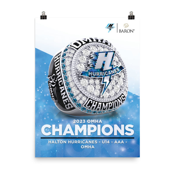 Halton Hurricanes U14 AAA 2023 Championship Poster