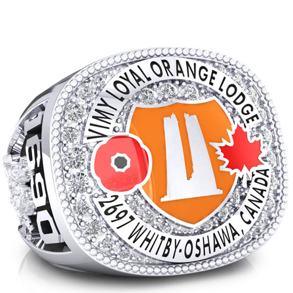 Vimy Loyal Orange Lodge Ring - Design 3